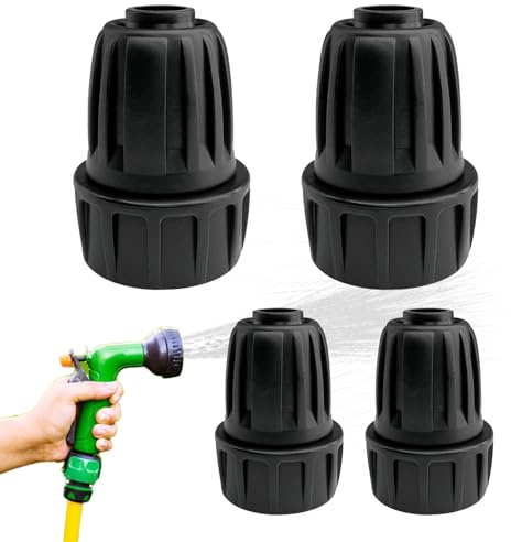 Zahoken Raccords De Tuyau D Irrigation Goutte À Goutte,4 Pièces Design Barbelé Verrouillable Anti-Fuite - Raccords À Connexion Rapide Pour Tuyau D Arrosage | pour Parcs Fermes Jardins Terrasses