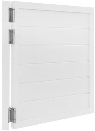 90 x 90 cm puertas de salón oscilantes puerta de entrada, divisor para cocina, entrada de tienda, puertas batientes con cierre automático, divisor de madera maciza (blanco)