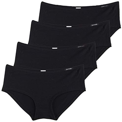 Skiny Damen Panty Advantage Cotton, 4er Pack (36, Black)