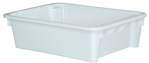 Drehstapelbehälter, LxBxH 800x600x220 mm, 80 Liter, weiß, lebensmittelecht