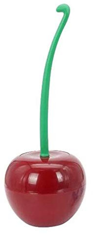 JER Creative Forme de Cerise Belle Brosse Lavatory Toilette Brosse de et Support (Rouge Cerise) 1 PC Produits Pratiques