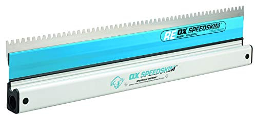 OX Speedskim Stainless Steel Notched Rendering Plastering Finishing Rule - RE600mm