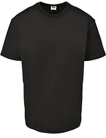 Urban Classics Herren Organic Basic Tee – Regular Fit T Shirt aus Bio Baumwolle mit Rundhals im minimalistischen Streetwear Style für Alltag Freizeit und Casual Outfits,Schwarz,S