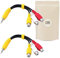 Adaptout X2 Adaptateur Mini Jack Male vers 3 RCA Femelle Coaxial Cable Audio Vidéo Flexible Composite Jaune Blanc Rouge Minijack 3.5mm Marque Française