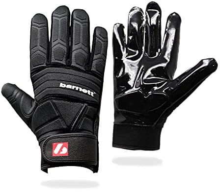 BARNETT FLG-03 American Football Handschuhe Linemen Profi, OL,DL, schwarz (L)