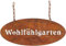 B2S BACK2SEASON Metall Tafel Wohlfühlgarten mit Kette aufhängen Edelrost Schild Gartenschild B=45 cm