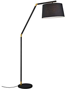 meineWunschleuchte Bogenleuchte mit Stoffschirm Schwarz, Höhe 175cm