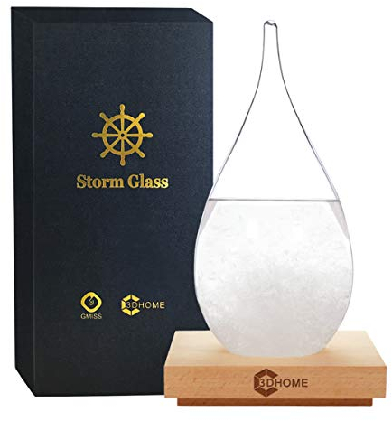 3DHOME Storm Glass Verre tempête Stations météorologiques Goutte d'eau Prédicteur météo Prévisions créatives Style Nordique Verre décoratif (X-Large)