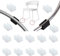 YouU 12mm U Shaped Furniture Feet Pads Tube Clamps Floor Protector Clamp Shell Glider Plastic Chair Foot Floor Glides Tubing Caps White（Suitable for diameter 11-13mm）15 pcs