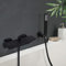 Noir Cascade Baignoire Robinets De Douche Montage Mural Douche Mitigeur Robinets Chaud Froid Bain Douche Robinet