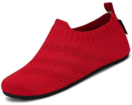 SAGUARO Zapatillas de Estar por casa Niño Niñas Zapatillas de Niña Suela Antideslizante Suave Pantuflas, Rojo, 36/37 EU