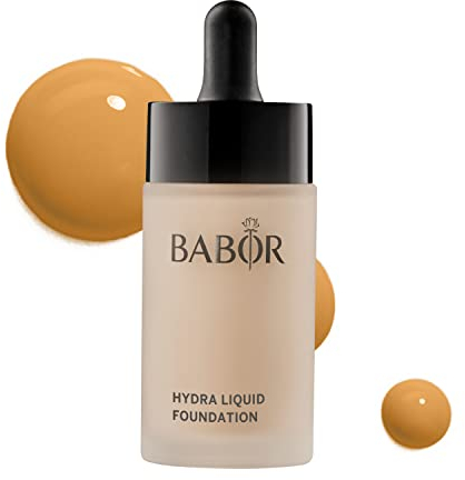 BABOR MAKE UP Hydra Liquid Foundation, flüssige Foundation mit mittlerer Deckkraft, für trockene Haut, enthält feuchtigkeitsspendendes Serum, 30 ml