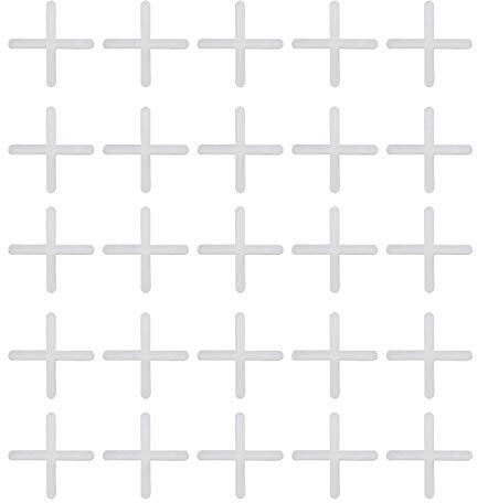 Create idea 1000pcs 2mm Tile Leveling System Spacers Cross Shaped White Plastic Tiling Tool for Spacing of Floor or Wall Tiles