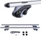 DGH SYSTEM Kompletter Aluminium-Dachträger Easy Line Basic Plus 135 cm kompatibel mit Citroen Berlingo I II 1996-2018 mit offener Dachreling, abschließbar, Nutzlast 90 kg