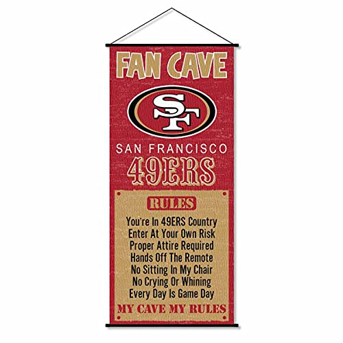 WinCraft San Francisco 49ers Man Cave Fan Banner Wall Door Scroll