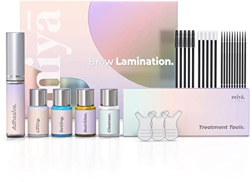 MIYA LASH | Professioneller Augenbrauen Laminierung Set für den Heim-Salon | DIY Keratin Brow Lift Kit | Augenbrauen Lifting Set | Vollere, dickere Brauen für 6 Wochen | Einfach zu verwenden