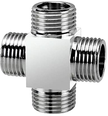 bzcemind 1 raccord en T en laiton 1/2 BSP en forme de Y mâle/femelle coudée à quatre voies connecteur Union à quatre voies, pierre MMMM