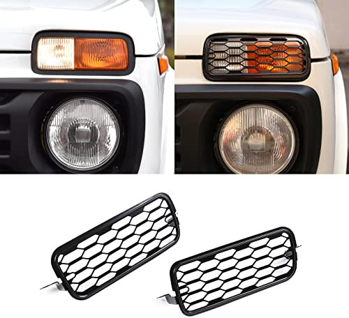 Passend für LADA NIVA Nebel Nebelscheinwerfer, Nebelscheinwerfer, Netzgitter, Rahmen, Aluminiumlegierung, Nebelscheinwerfer, Dekoration, Schutzabdeckung, 2 Stück