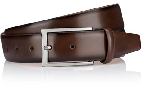 Lindenmann Accessories Ledergürtel LINDENMANN GCH, dunkel-braun(dunkelbraun), Gr. 85