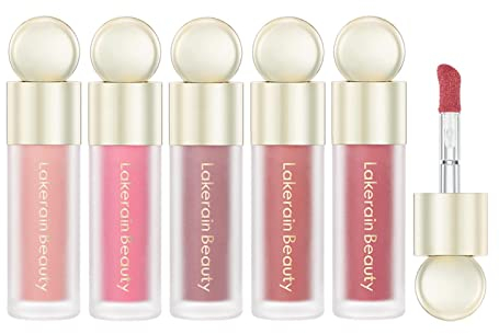Qihuyi Flüssiges Rouge, Langanhaltendes Rouge-Liquid für die Wangen,Mattes Flüssig-Rouge-Make-up, leichte, samtige Mousse-Textur, 5 stück