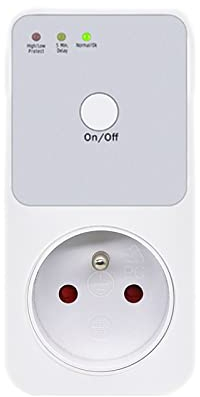 Automatic Voltage Protector Socket Switcher AC 220V Power Surge Safe Protector EU Plug Socket Voltage Safe Refrigerator Protect (Size : FR Plug)