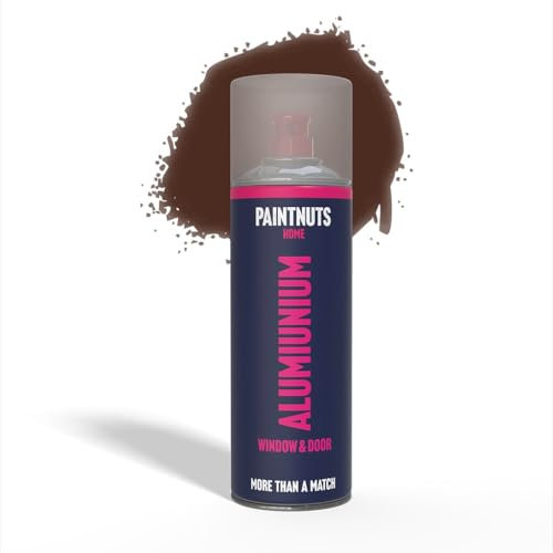 Paintnuts Aluminium Window & Door Paint - RAL-8016 - MAHOGANY BROWN Satin 400ml Spray Can