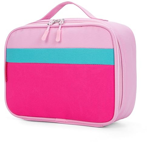 HawLander Isolierte Kinder-Lunchbox-Tasche für Jungen und Mädchen, Standardgröße für Schule, Rosa