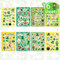 INGJIA 16 Pcs Glückliche St. Patrick's Day-Aufkleber, wasserfest, Irland-Motive, grüne Designs, Kinderaufkleber zum Basteln, für Wasserflaschen, Geschenke, für Umschlag Geschenktüten Papiertüten