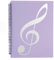 MUROAD Classeur A4 pour Partitions de Musique, Chemises pour Partitions,Permet D'annotations, Elimine L'éblouissement, 60 Pages à Spirales, Rangement de Partitions (violet)