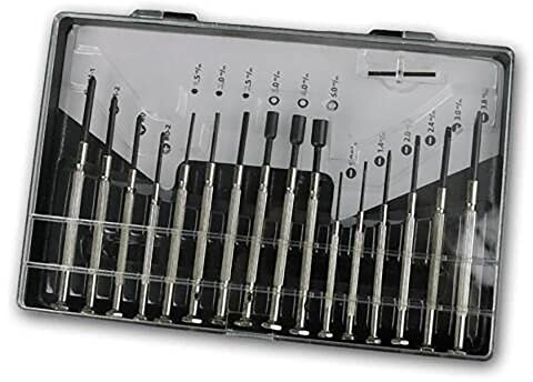 16-teiliges Uhren-Werkzeugkasten-Set, Uhren-Reparatur-Werkzeug, Präzisions-Mechanik-Schraubendreher-Reparatur-Werkzeug-Set, passend für die meisten Modelle