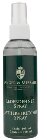 Langer & Messmer Espray de estiramiento para piel contra zapatos que presionan Para eliminar rápidamente los puntos de presión El estirador de cuero en calidad de zapatero, transparente 100 ml