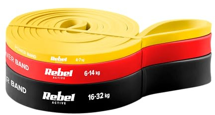 Rebel Set 3 Trainingsgummis Latex Power Band PLs-1, 4-32 kg RBA-3000-S3