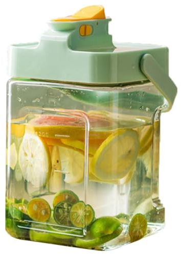 Enfriadores Fuentes de agua, Dispensador de bebidas para frigorífico con grifo, Jarra para frigorífico de 2,3 L Enfriador de bebidas Recipiente grande para bebidas frías con tapa para té helado