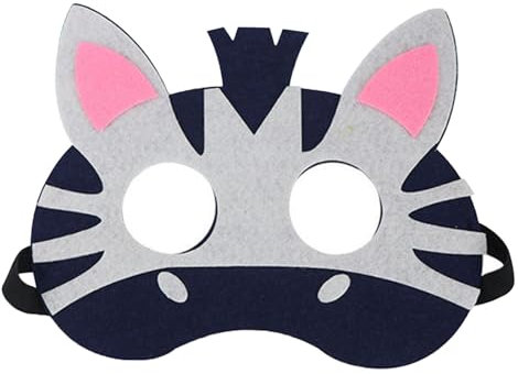 Jtnohx Filz Tiermasken, 10 Stück Halloween Maske für Kinder, Tier Kostüm für Geburtstag Party Supplies（Pferd Masken）