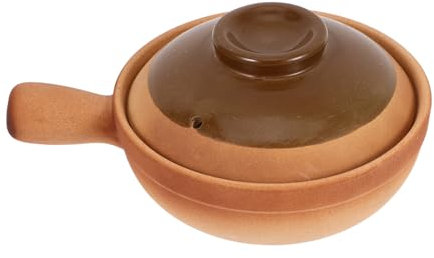 Ciieeo Olla Arrocera De Piedra Tradicional Ollas De Terracota Con Tapa Para Cocinar Guisos Sopas y Arroz Cocina Para Cocinar Recetas Caseras Estufa