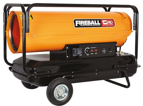 SIP FIREBALL XD275 Gear Pump Space Heater, Diesel/Paraffin/Kerosene, 230V, 80kW / 275,000 BTU/hr, 1930m³ / 68,157ft³ Heating Area, 80L Fuel Tank