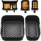 Silicone Air Fryer Liners for Tefal Easy Fry 5.2L/3.1L, Dual Air Fryer Accessories Air Fryer Silicone Liners for Tower T17099, Lakeland 5L/3L, Salter EK5729, Netta 5.5L/3.5L, Huddle, EUARY 4L/6L