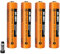 HHR-75AAAB Batterie Ricaricabili AAA 700mah 1,2v per Cordless Gigaset, NI-MH Pile Ricaricabili AAA 700 mah per Panosonic Telefoni Cordless - confezione da 4