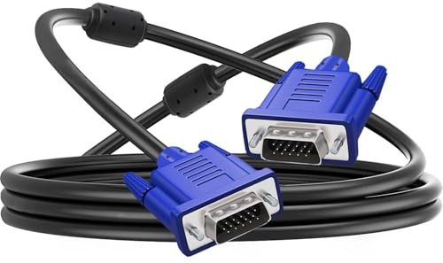 GkgWuxf Cordon VGA pour écran d'ordinateur,cordon pour écran d'ordinateur - Câble vidéo anti-interférence pour moniteur - Cordons d'ordinateur cordon de moniteur réutilisable pour l'école à domicile