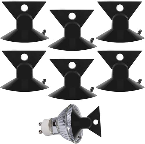 AJinacious 6 Pcs Bulb Removal Tool, PVC Black Light Bulb Changer for GU10, Lamp Light Suction Cup Removals for Mini Track Replacement Bulbs, Strong Suction Safty Bulb Changers Removal Sucker Tool