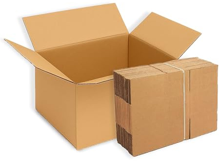 MARCPRINT Pack de 30 cajas carton ideal para envíos - almacenaje - mudanzas | Cajas de carton medidas: 21x9.5x17,5 cm | pequeñas canal simple reforzado. Modelo 1