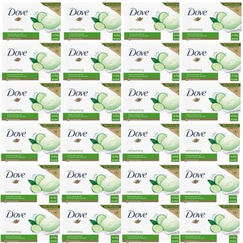 Dove Beauty Cream Bar Seifen, robust, verschiedene Düfte, 2 x 90 g (24 Einheiten, Gurke und grüner Tee)