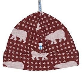 Finkid Nordik Woll Beanie mit Bärenmuster für Jungen und Mädchen