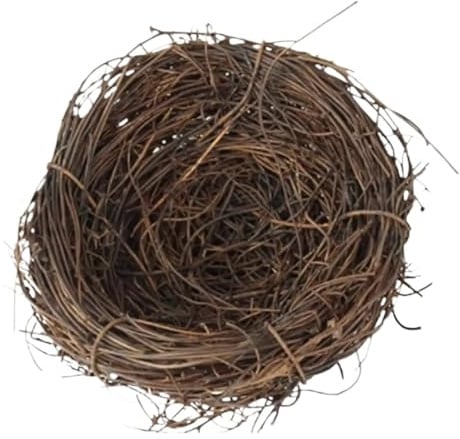 Handgefertigtes Rattan-Vogelnest – gewebter Zuchtkäfig für kleine Vögel – natürliches rundes Vogelhaus