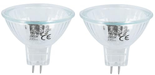 cyclingcolors 2 x Dichroic Bulb 12 V 20 W MR-16 50 mm White Projector Motorcycle Scooter Car
