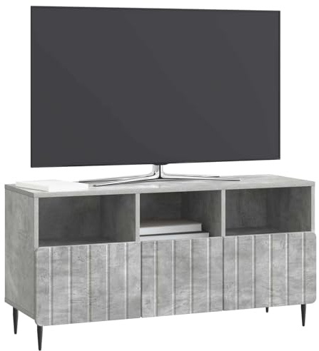 vidaXL TV-Schränk Betongrau 102 x 34,5 x 50 cm Holzwerkstoff, Stylischer Wohnzimmer-TV-Schrank, rechteckig, praktischer Stauraum, modernes Möbelstück, funktionale Medien-Einheit