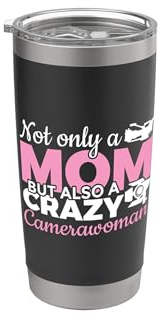 Mamma cameraman Bicchiere termico in acciaio inox doppia parete