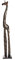 100cm Holz Giraffe Holzgiraffe Deko Afrika Style Handarbeit Fair Trade Dunkel Schlicht + Glücksbringer Armband