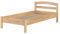 Erst-Holz® Massivholzbett Holzbett Buche Natur 100x200 Einzelbett Bettgestell mit Rollrost 60.73-10