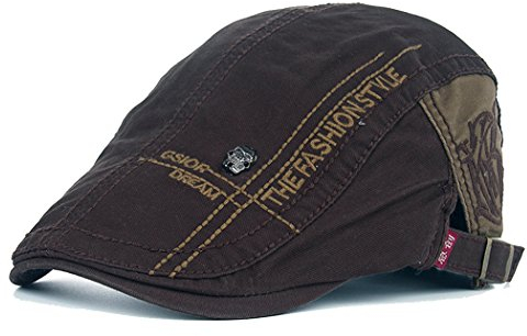 Adantico Herren Baumwolle Schirmmützen (Braun)